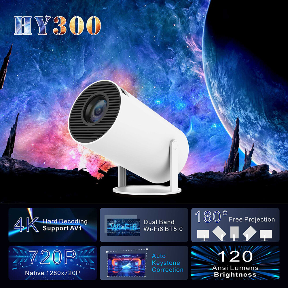 Mini Projector TV 11.0 1080P Smart Portable Projector 5G Bluetooth 10000 Lumen-image