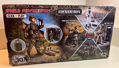 World Peacekeepers Click N Play Locker Box, 19 Piece, 1:6 Scale