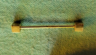 Barre De Col (collar Stay) Dorée 1 1/4" Avec Extrémités Cube - Occasion "Beautiful"