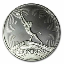 1 oz .999 Silver $2 COIN Disney Lion King The Circle of Life BU 2020 NIUE Simba