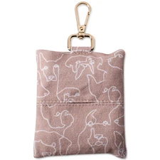 Petshop Fringe Loose Dog Line Canvas Dog Waste Bag Holder Keychain Dispenser