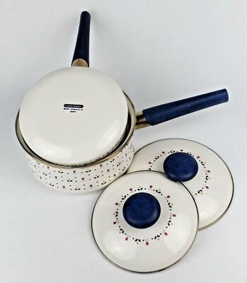◇Richard Ginori colombiadi1992 コロンブス地図 皿 Set of 2 Vintage J C Penney Country Borders Enamelware Pots