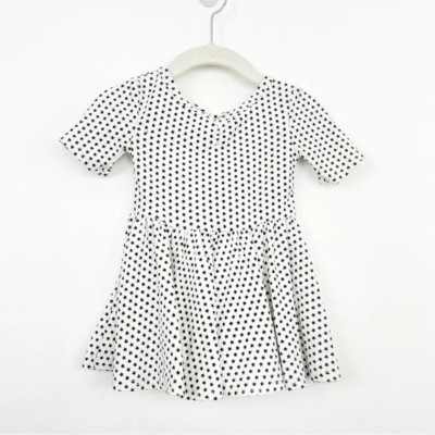 Dot Dot Smile Black & White Stars Dress Size 6-12 Months Baby Girl