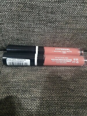 2 COVERGIRL MELTING POUT MATTE LIQUID LIPSTICK CORAL CHRONICLES # 310 NEW SEALED