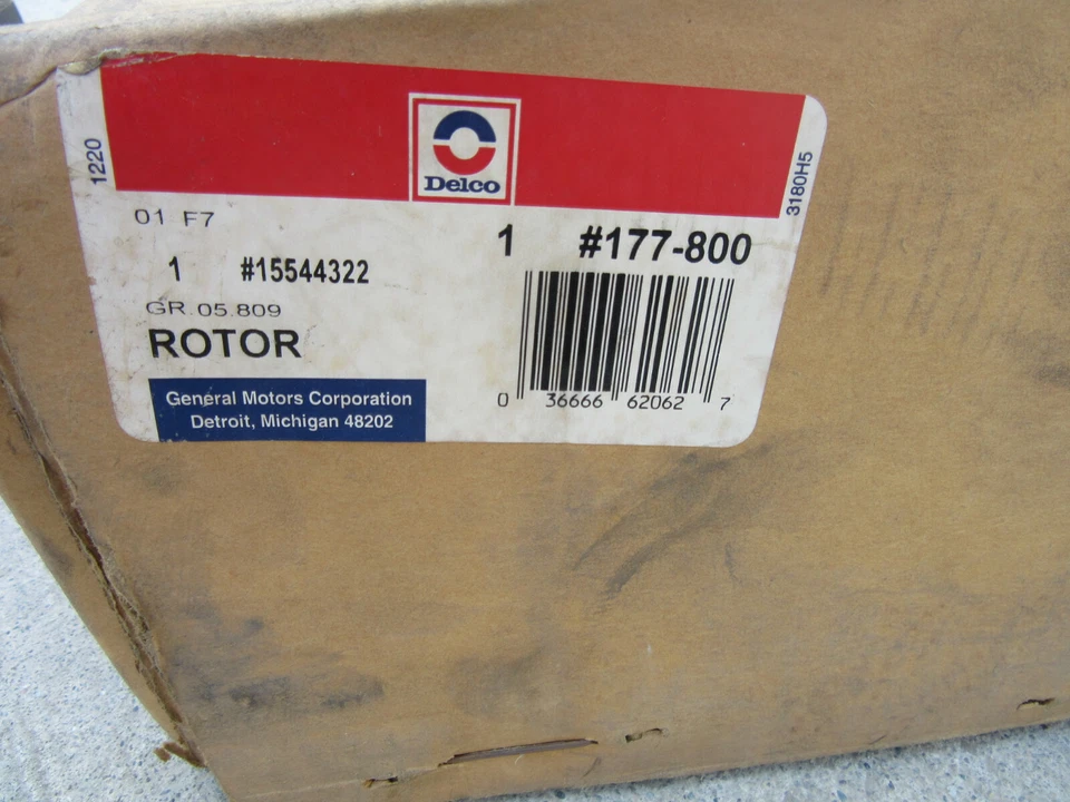 Rotor de freno trasero Nos GM 15544322 Delco 177-800 ¡GENUINO EE. UU.!!! Foto 2 de 4