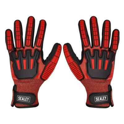 Sealey Schnitt & Schlagfeste Handschuhe großes Paar SSP38L Sicherheitsglas Arbeit so geschnitten