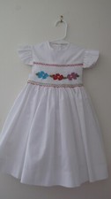 NWT Spring Summer Color Flowers Smocked Girl Dress 4T