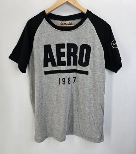 Aeropostale A87 Mens Grey Short Sleeve T-Shirt  Size L - Photo 1/12