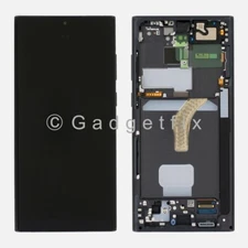 For Samsung Galaxy S22 Ultra S908U OLED Display LCD Touch Screen Digitizer Frame
