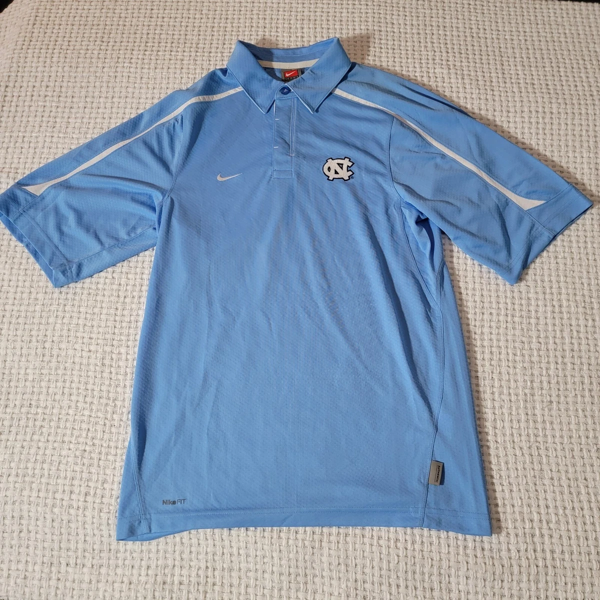 Humillar toxicidad Motel Vintage Y2K Nike Team Dry UNC Polo Shirt North Carolina Tar Heels Mens Blue  XS | eBay