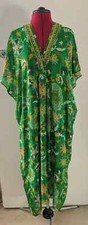 Zara Green Shiny Printed Kaftan Size S RRP £59.99