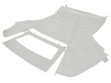 Fits:Ford Mustang 1983-90 Soft Top & Plastic Window Made From Haartz White Vinyl