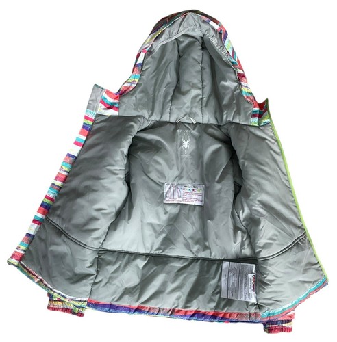 Spyder Kids Bitsy Charm Snow Jacket, Ski Snowboarding, sz 5 Multi-Splatter Iris - Picture 7 of 15