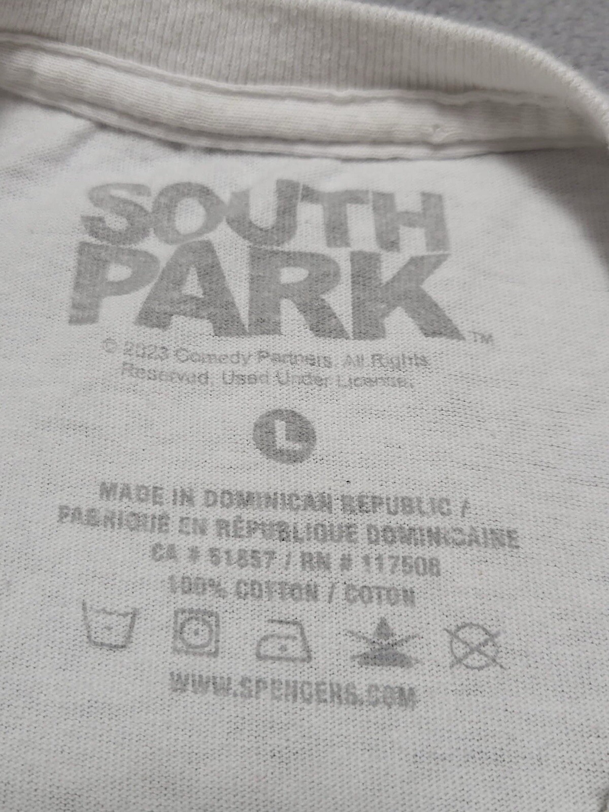 South Park Graphic Short Sleeve T-Shirt Mens Size L Large White TV Show Comedy