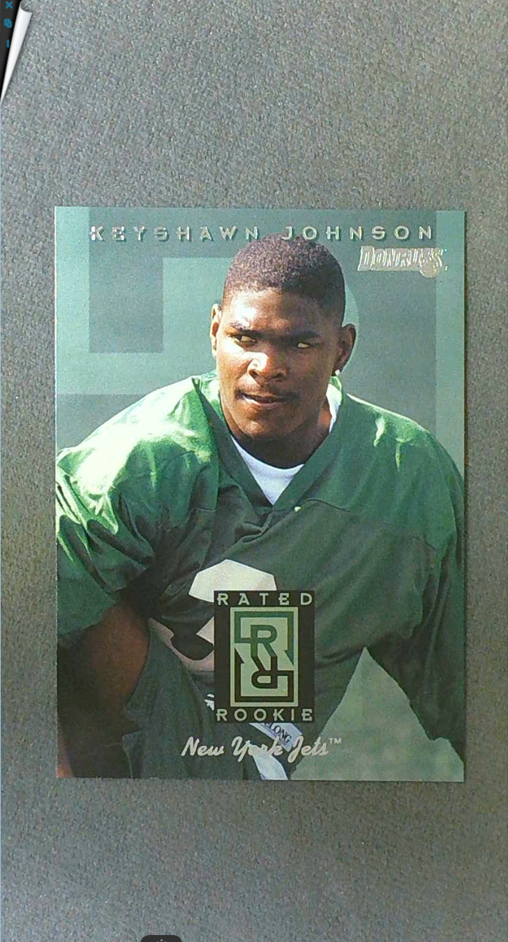 1996 Donruss Rated Rookie #1 Keyshawn Johnson Jets