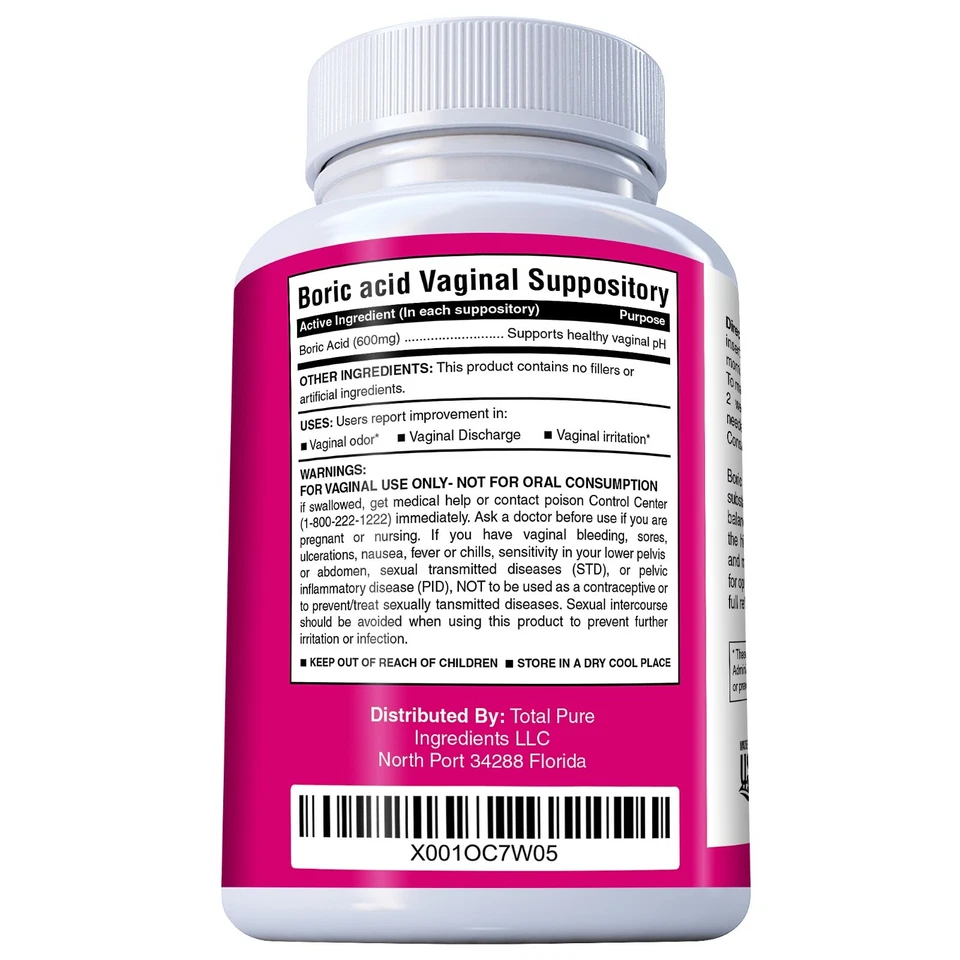 HARMONY 600MG SUPOSITORIOS VAGINALES INFECCIÓN POR LEVADURAS BV HECHO EN EE. UU. (30 CT) Foto 3 de 4
