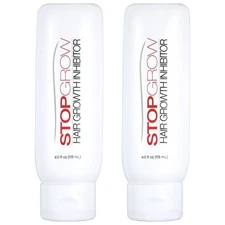 STOP GROW 2 Tubes Hair Growth Inhibitor Permanent Hair Removal Natural Remover