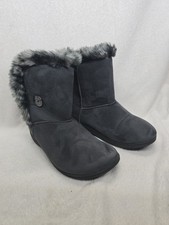 Vionic Fairfax Boots Dark Gray Furry Cozy Wom...