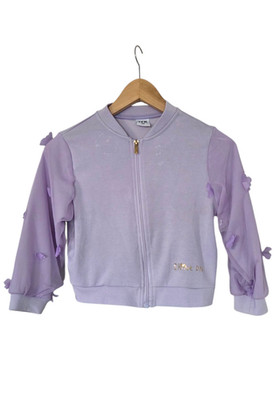 Y.F.K. Jacket size 128 girls girls purple long sleeve summer