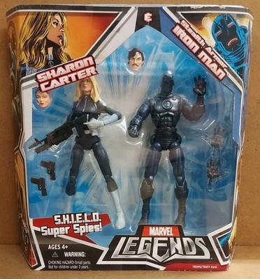 NEW 2008 MARVEL LEGENDS SHARON CARTER STEALTH IRON MAN SHIELD SPIES TRU 2 PK