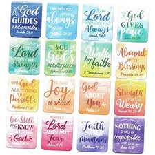  96 Pieces Bible Verse Magnetic Bookmarks 16 Styles Christian Magnet Book 