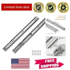 10 Pairs of 18-Inch Side Mount Soft Close Drawer Slides with Installation Kit