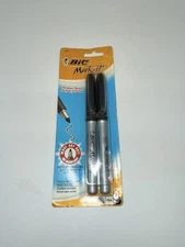 BIC Mark-It Permanent Marker Black Fine 2 Pack #31527