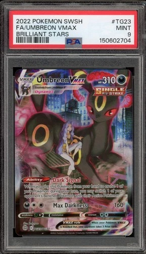Pokemon Umbreon VMAX Brilliant Stars Trainer Gallery Full Art #TG23 PSA 9 Mint