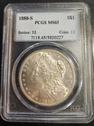 Z009 - 1880-S Morgan 90% Silver Dollar $1 PCGS MS65