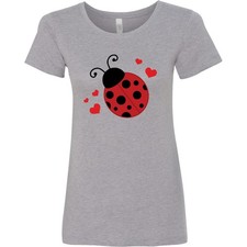 Linda camiseta para mujer Inktastic Lady Bug And Hearts Ladybug Lover Bugs Insectos