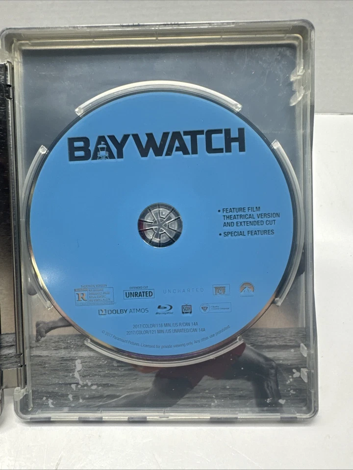 Baywatch (BluRay) Steelbook Good Condition Dwayne Johnson Comedy - Image 3 of 4