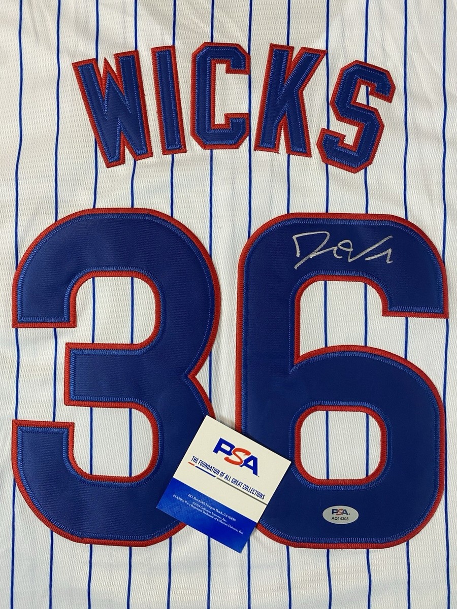 CHICAGO CUBS- JORDAN WICKS AUTOGRAPH HOME PINSTRIPE #36 NIKE