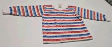 Vintage Garan Advantage Baby 18M Alphabet Numbers Striped Long Sleeve USA Made