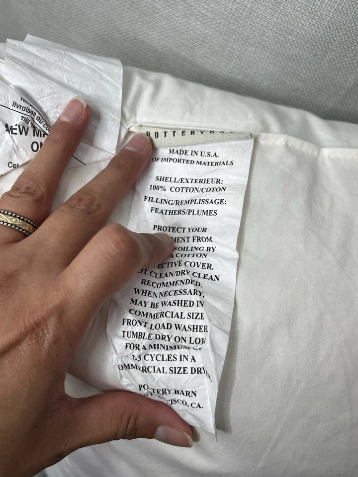 2 ALMOHADAS DE LINO DE GRANERO DE CERÁMICA CON TRENZA DE YUTE 20"x20" azul cambray CON ALMOHADAS Foto 4 de 4