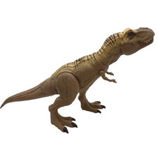 Jurassic World Mattel Roar Tyrannosaurus Rex T-Rex Action Figure Tan