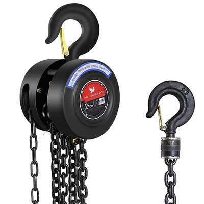 1 Ton Manual Chain Hoist Heavy Duty Hand Lift Block with Brake Hook 2000 lb