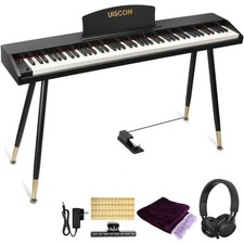 Digital Piano Keyboard for Beginners,Full Size 88 Key Semi-Weighted Keyboard ...