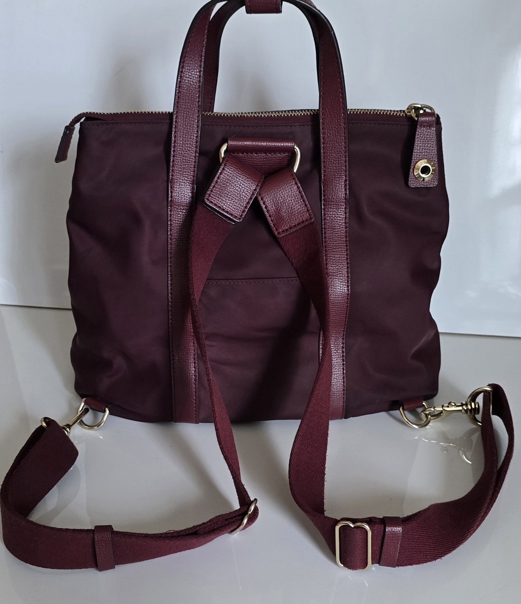 Henri Bendel Mini Jetsetter Convertible Backpack Burgundy  display picture 2