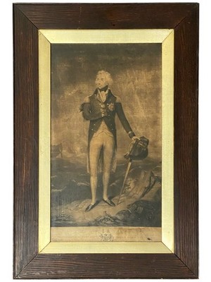 Portrait of the Right Honorable Admiral Lord Nelson, K.B., Mezzotint Framed Un..