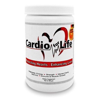 Cardio for Life L-Arginine Powder 16oz - Orange - Natural Nitric Oxide Supplemen