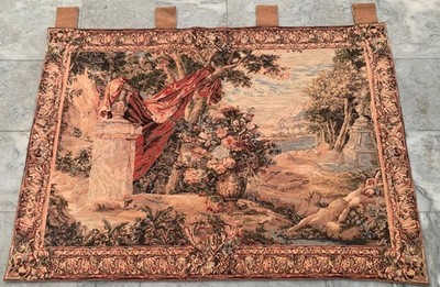 Vintage Tapestry,French Garden View Wall hanging Tapestry Home Decor 3x4ft
