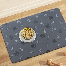 Pet Cat Dog Food Mat Non Slip Mat for Dog Water Bowl Mat Quick Dry Absorbent Cat