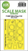 F-86K Sabre Dog One-Sided Express Fit Mask For Kitty Hawk / 1:32
