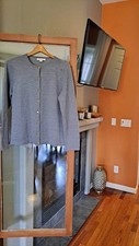 Pendleton Women  s Gray Merino Wool Knit Cardigan Sweater Gold Buttons M