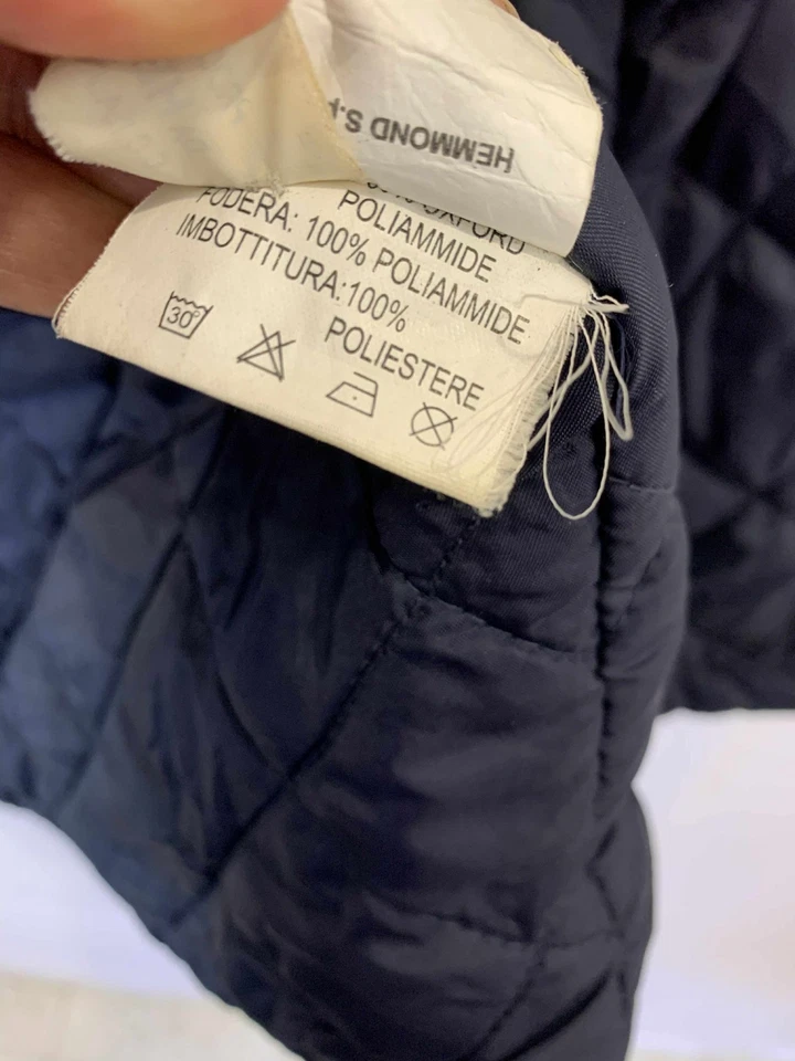 Valentino Sport Vintage Navy Quilted Jacket Coat Made in Italy Size XL #Z2 - Image 4 of 4