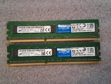 Lot of 2 MICRON 8GB 2RX8 PC3L-12800E-11-12-E3 MT18KSF1G72AZ-1G6P1ZF
