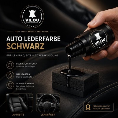 Lederfarbe Leder-Fresh schwarz für Audi BMW Mercedes Porsche VW Fiat von ''VILOU''