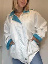 Vintage Westbound Sport Women's Blue  Pink Full Zip Windbreaker Jacket Medium