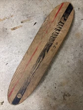 Skateboard Sears & Roebuck Hot Dog Wooden 1965 Red Clay Wheels Sidewalk Surfer