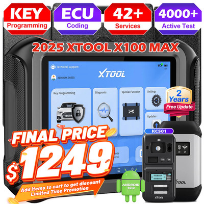XTOOL X100 MAX Wired Wireless Key IMMO Programming Tool Scanner KC501 Programmer